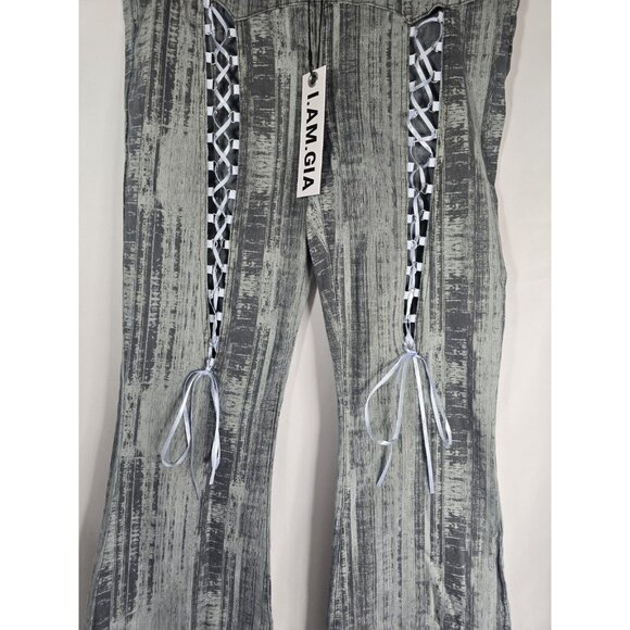 I. AM. GIA Women's MAYBEL Pant Pinstripe Denim Size XL- NEW WITH TAGS - Picture 13 of 16